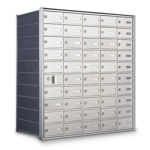 CAD Drawings American Postal Manufacturing Co. Front Loading 49-Door Horizontal Private Mailbox